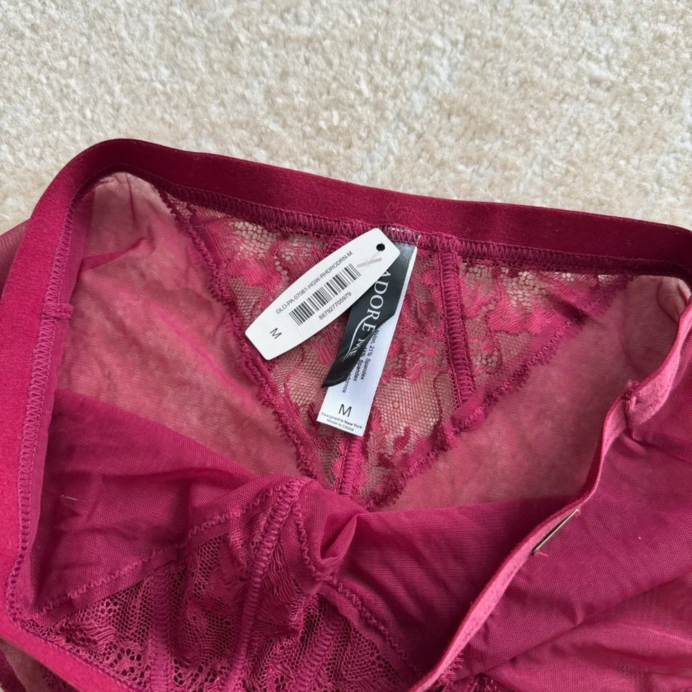 Adore Deep Red Lace Underwear